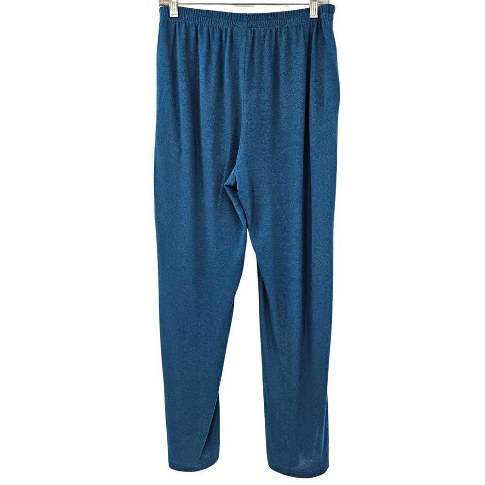 Focus Casual Life Straight Leg Knit Pant Blue Women’s Size L Lounge Wear Relaxed - Picture 2 of 11
